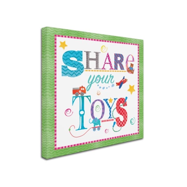 Fiona Stokes-Gilbert 'Share Your Toys ' Canvas Art,35x35